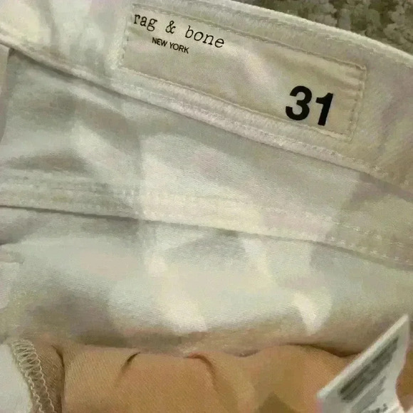 Rag & Bone Harlow Midrise Straight White Jeans size 31 new nwt - Picture 6 of 6